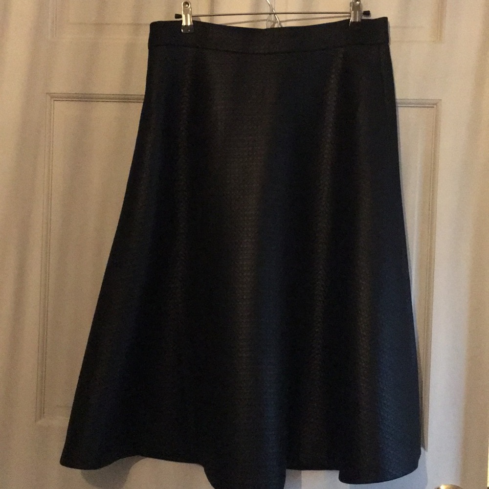 Banana Republic Faux Black Matte Leather MidiSkirt